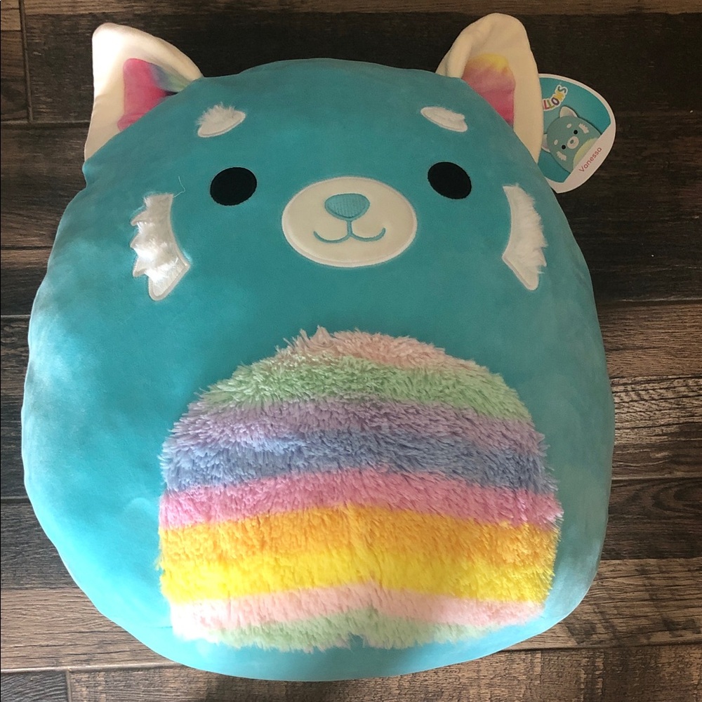 Squishmallows Vanessa Teal Plush with Cream Details